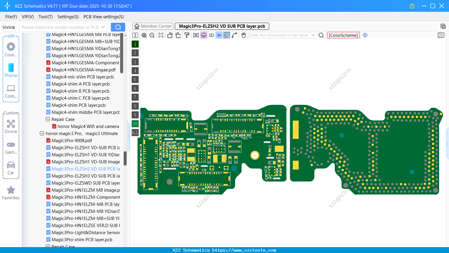 Honor Magic3Pro-ELZSH2 VD SUB PCB Layer